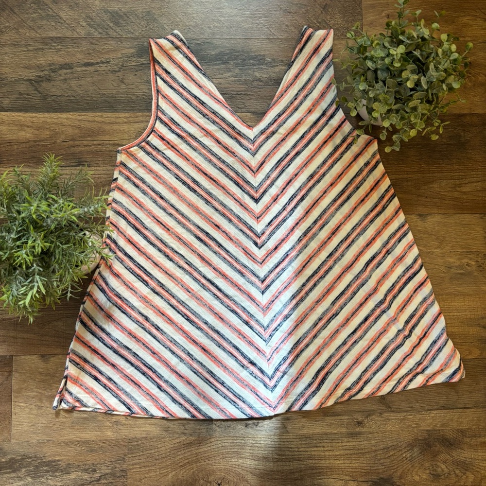 GAP Multicolor Chevron V-Neck Tank Top